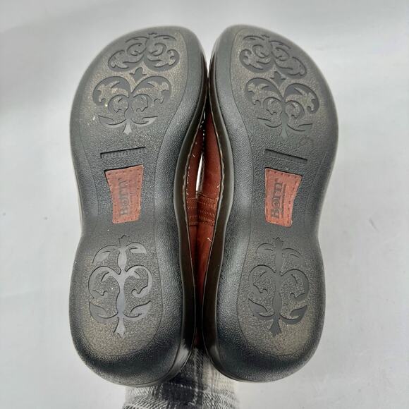 Born Brown Leather Mary Jane Comfort Clogs Women’s Size 10 - Picture 8 of 8